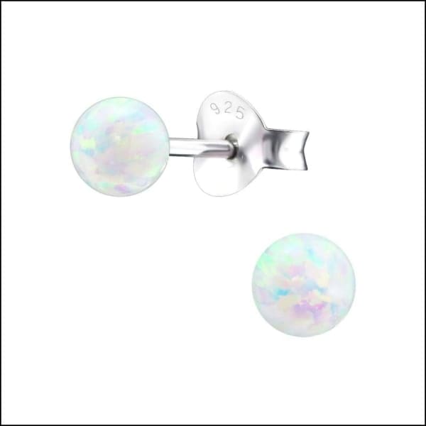 Zilveren Opaal Oorbellen Met Ster Design