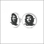 Stalen Ronde Oorstekers met Logo 8mm / Che Guevara | Oorbellen