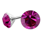 Roze Mini Kristal Oorbellen – 3mm – RVS