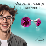 Roze Mini Kristal Oorbellen – 3mm – RVS