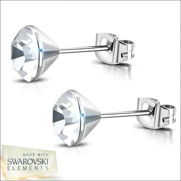 Stalen Kristal Oorbellen - Swi Stud Earrings