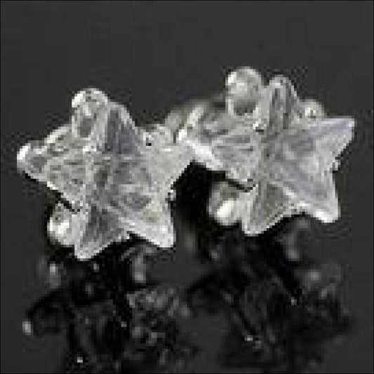 Zilveren Oorbellen Met Witte Diamanten - Oorbellen Ster 925 Zilver Zirkonia Transparant 8mm