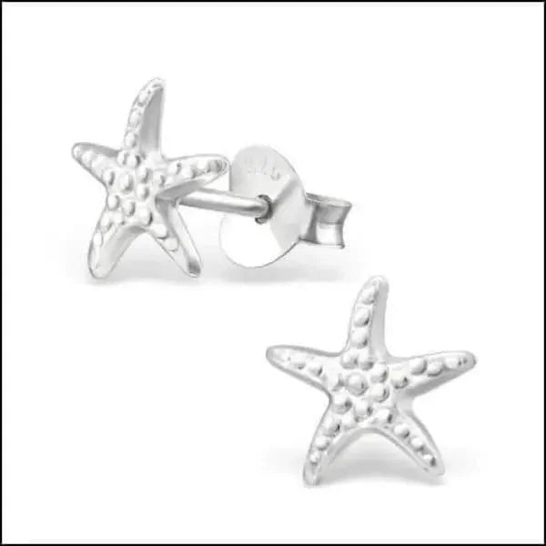 Zilveren Oorbellen Zeester Stud Earrings.