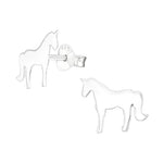 Zilveren Eenhoorn Oorbellen - Aramat Jewels® - Paarden Oorstekers