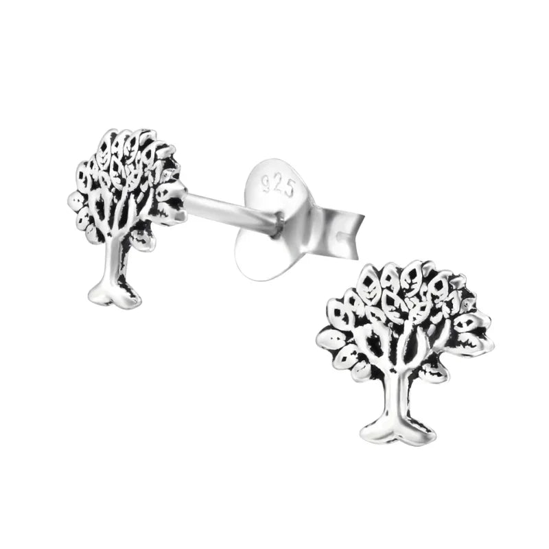 Zilveren Keltische Oorbellen - Stijlvolle Sterling Tree Stud Earrings Ontwerp