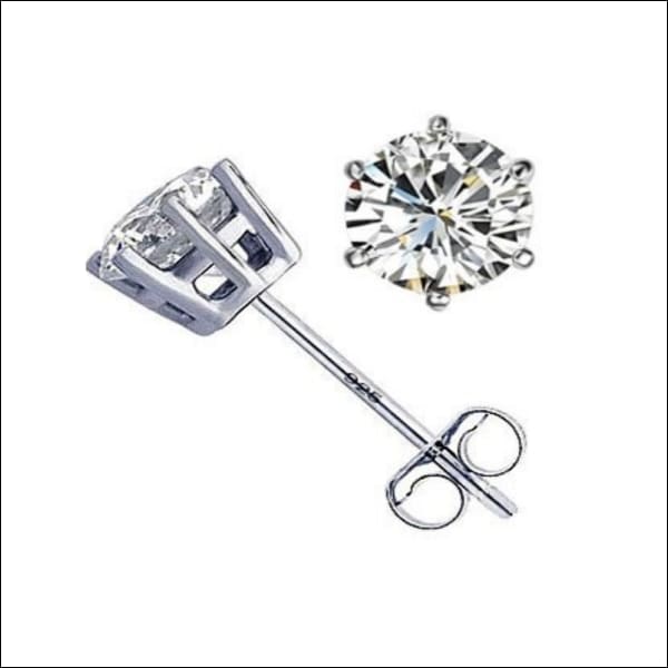 Zilveren Oorbellen Met Zirkonia 6mm - Aramat Jewels® Diamant Oorstekers