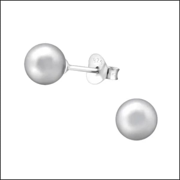 Zilveren Parel Oorbellen Vanaf 4mm Met Look Van Sterling Zilverball Studs