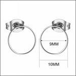 Open Cirkel Oorbellen Zilverkleur – 10mm