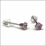 Roze Cubic Oorbellen Van Aramat Jewels - Zweerknopjes Zirkonia Oorbellen