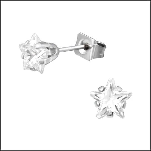 Zirkonia Oorbellen Sterling Zilver Ster Stud Oorbellen Van Aramat Jewels.