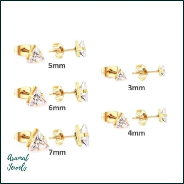 Gouden En Diamanten Oorbel Set - Elegante Zirkonia Oorbellen