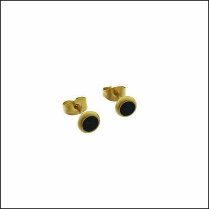 Gouden Oorbellen Met Zwarte Stenen Van Hoogwaardig Staal In ’chique Stalen Oorbellen Met Schelp’