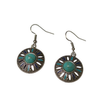 Bohemien Oorhangers Met Turquoise Steen En Zilver Van Aramat Jewels®