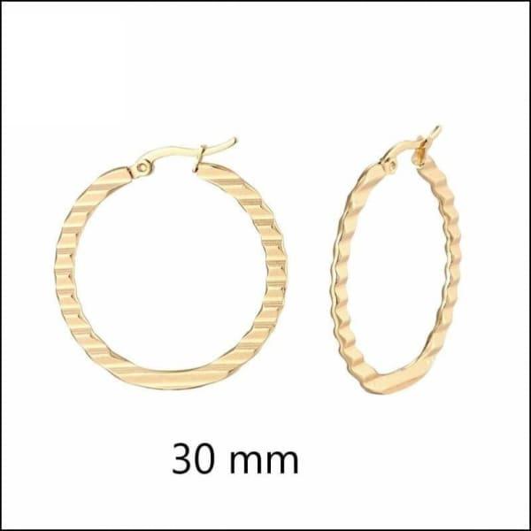 Gouden Oorringen 30mm Voor Dames Van Aramat Juwelen®
