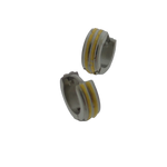 Bicolor Rvs Klapcreolen voor Kinderen 10mm | Oorbellen