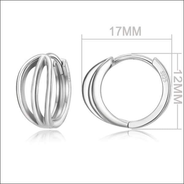 Echt Zilveren Oorringen Vrouw en Man 7-12x17mm | Oorbellen