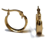 Gouden Glans Hoops Van Aramat Jewels ® - Een Paar Gouden Oorringen