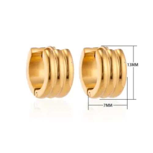 Gouden Oorringen Van Aramat Jewels® - Glanzende Gouden Oorringen 13mm/20mm