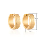 Stoere Sandblasted Gouden Oorringen Van Aramat Jewels®