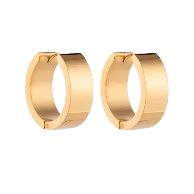 Oorringen – Staal Glad Goudkleurig (20mm) - Aramat Jewels - Oorringen - cadeautip