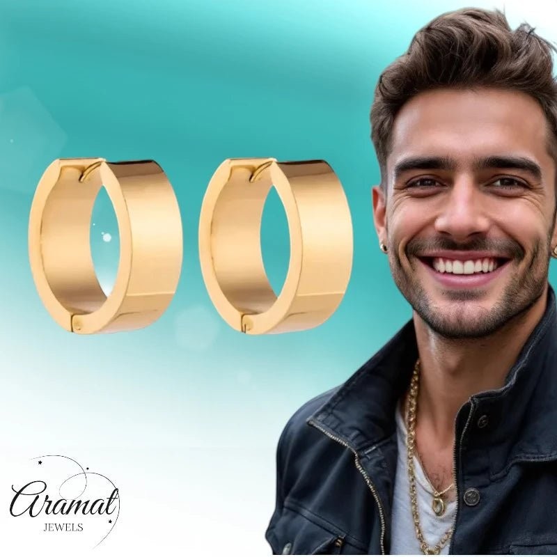 Oorringen – Staal Glad Goudkleurig (20mm) - Aramat Jewels - Oorringen - cadeautip