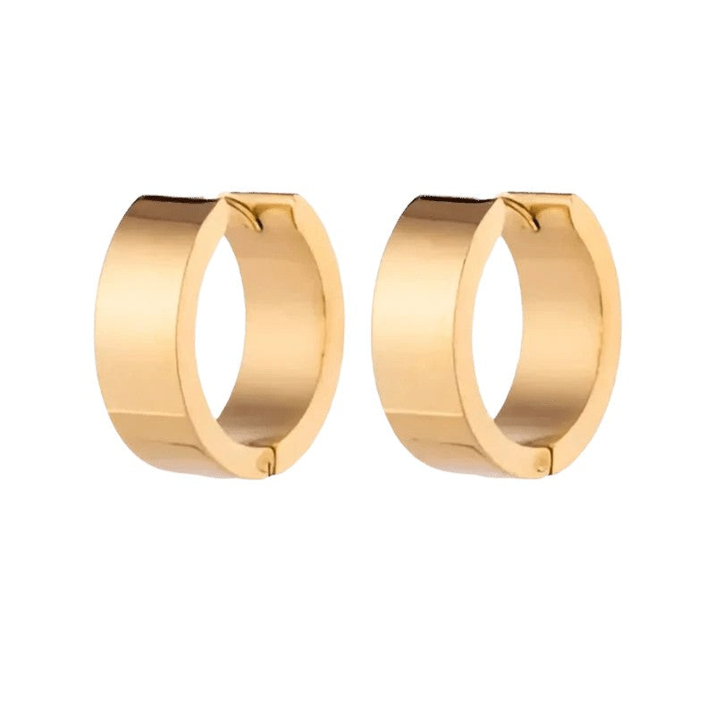 Oorringen – Staal Glad Goudkleurig (20mm) - Aramat Jewels - Oorringen - cadeautip