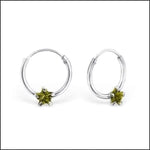 Sterling Silver Star Hoop Earrings - Zilveren Kinder Oorringen Met Ster Zirkonia