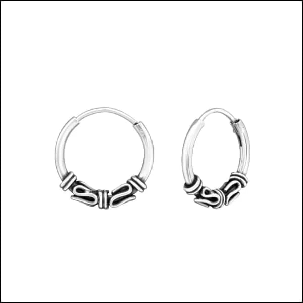 Zilveren Bali Oorringen Van Aramat Jewels® Met Zilveren Hoops