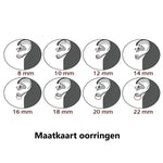 Stickers Met De Tekst ’makari Origen’ Op Zilveren Bali Oorringen