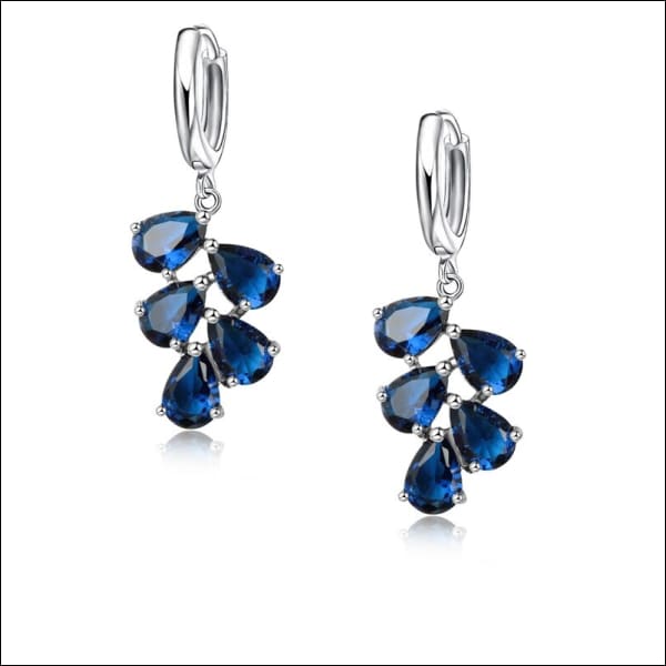 Zilveren Oorringen Met Blauwe Saffieren, Aramat Jewels®.