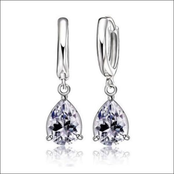 Zilveren Oorringetjes Met Bedel Van Aramat Jewels® - Tear Shaped Earrings