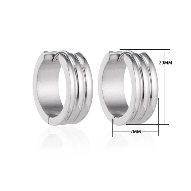 Zilverkleurige Stalen Oorbellen - Aramat Jewels® 20mm