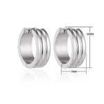 Zilverkleurige Stalen Oorbellen - Aramat Jewels® 20mm