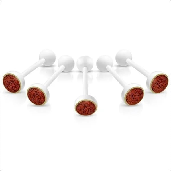 Bioplast Dierenprint Tongpiercing Spots-rood | Lichaamssieraden