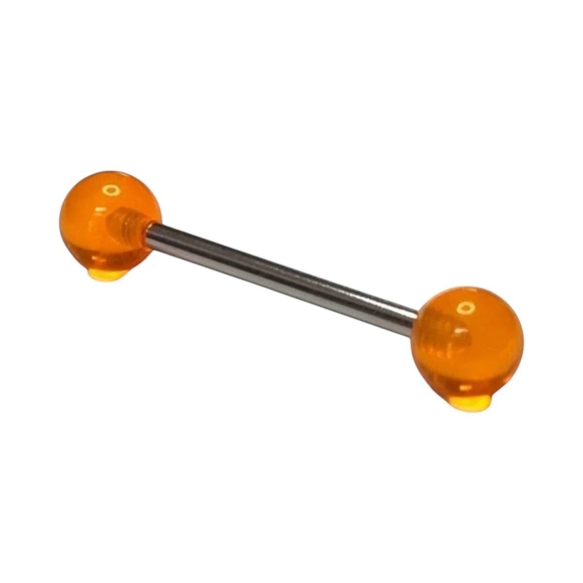 Een paar oranje glazen schroeven