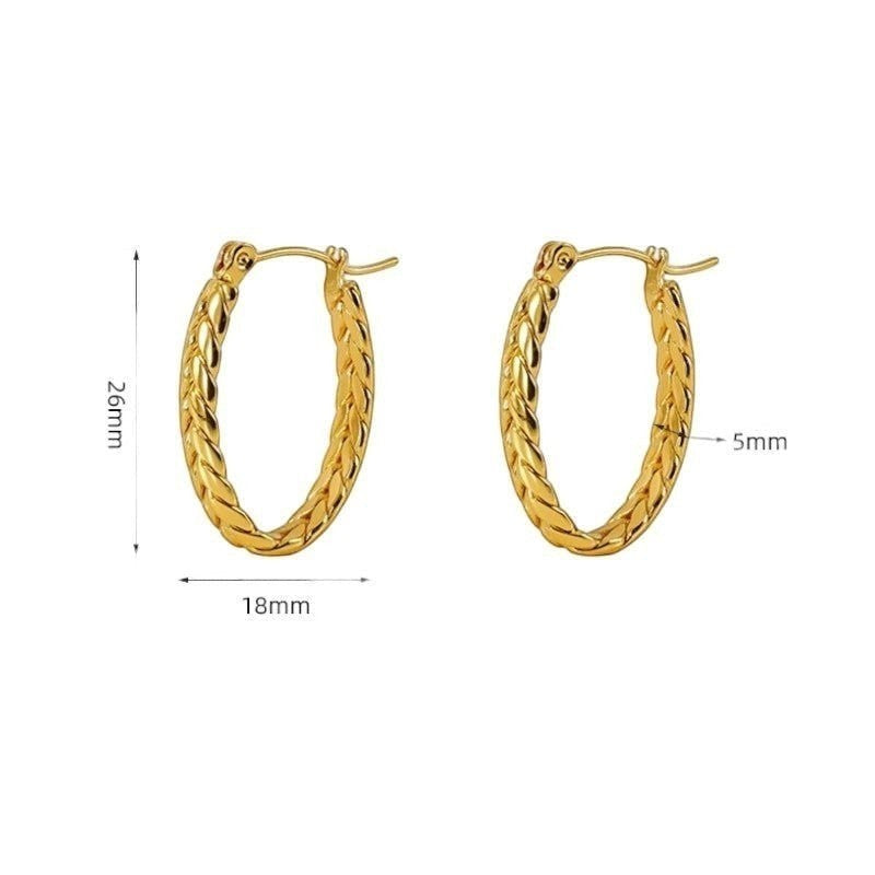 Ovale Schakel Oorringen RVS 26x18mm – Goudkleurig Creolen - oor6312 - 559001 - Oorringen kopen# - 26mm - alles - cadeau