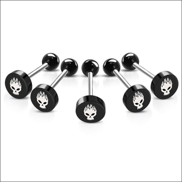 Stalen Tongpiercing Logo Piercing Punisher | Lichaamssieraden