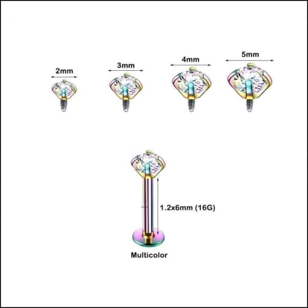 Een schema van de verschillende soorten piercings