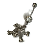 Stoere Skull Navelpiercing Van Aramat Jewels® Met Zirkonia