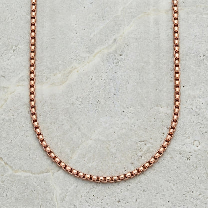 Rose Gold Stainless Steel Jasseron Chain – Elegant Link Necklace for Women