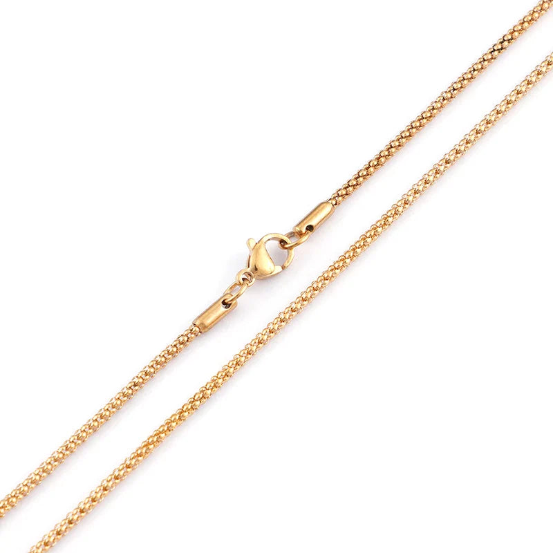 Gouden Popcorn Ketting van Aramat Jewels 50cm / 2mm | Halskettingen