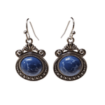 Prachtige Bohemien Oorhangers steen - oor6027 - Oorhangers kopen# - alles - bali - blauw