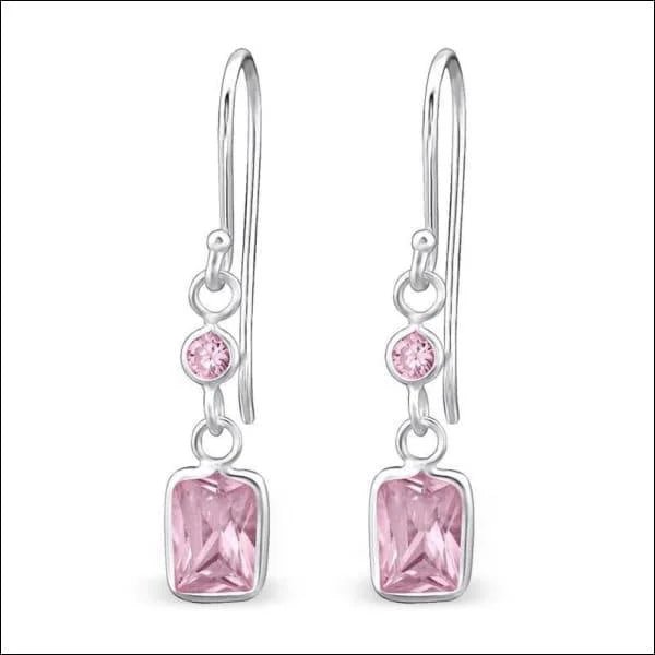 Roze topaas oorbellen - sterling zilver