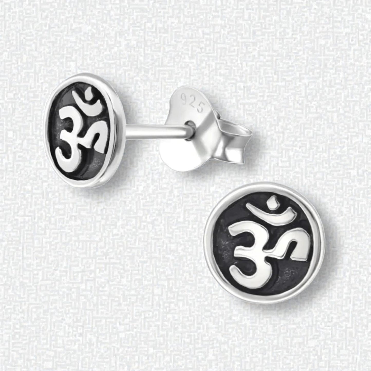 Silver Ohm earrings – 6 mm nickel-free