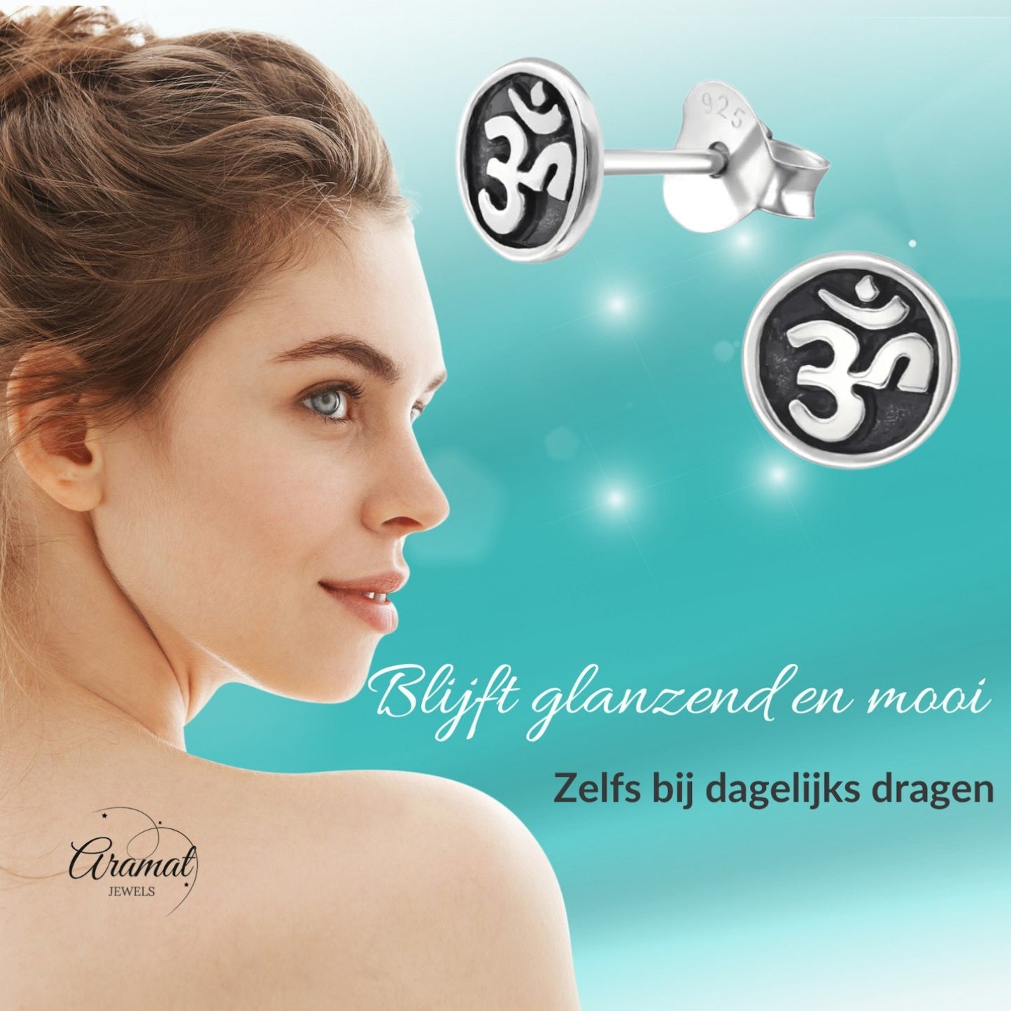 Silver Ohm earrings – 6 mm nickel-free