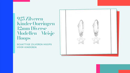 925 Zilveren Kinder Oorringen 12mm Diverse Modellen &ndash; Meisje Hoops by@Outfy