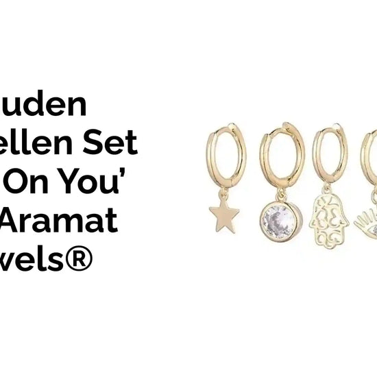 Gouden Oorbellen Set Eyes On You&rsquo; van Aramat Jewels&reg; by@Outfy