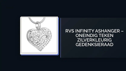 RVS Infinity Ashanger &ndash; Oneindig Teken Zilverkleurig Gedenksieraad by@Outfy