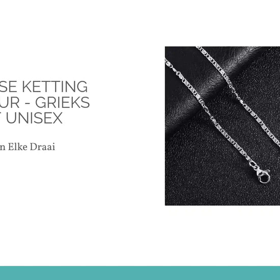 RVS Griekse Ketting Zilverkleur - Grieks motief Unisex by@Outfy