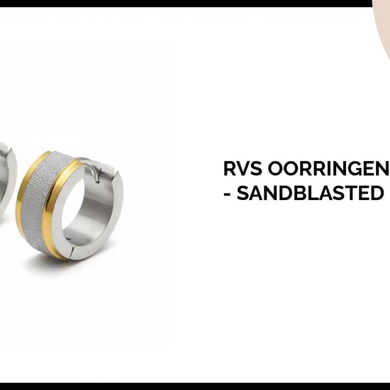 RVS oorringen - Bicolor - Sandblasted by@Outfy